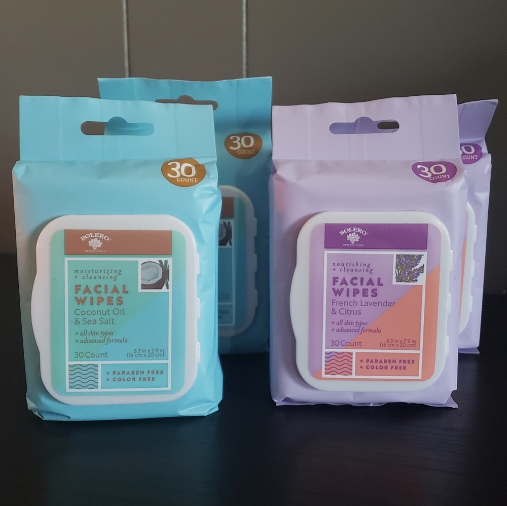 4 Packs Bolero Facial Wipes